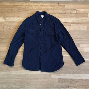 J. Crew Men’s long sleeve button down corduroy shirt - Navy Size M